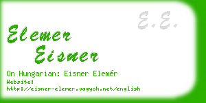 elemer eisner business card