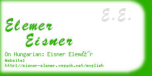 elemer eisner business card